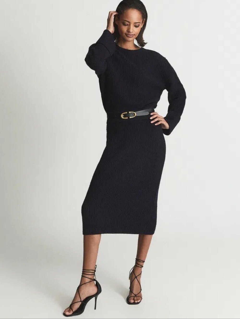 NWT REISS | Jodie Ribbed Knit Sweater Dress
